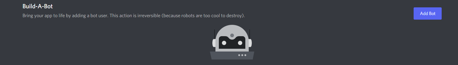 Le bouton d'ajout de Bot.